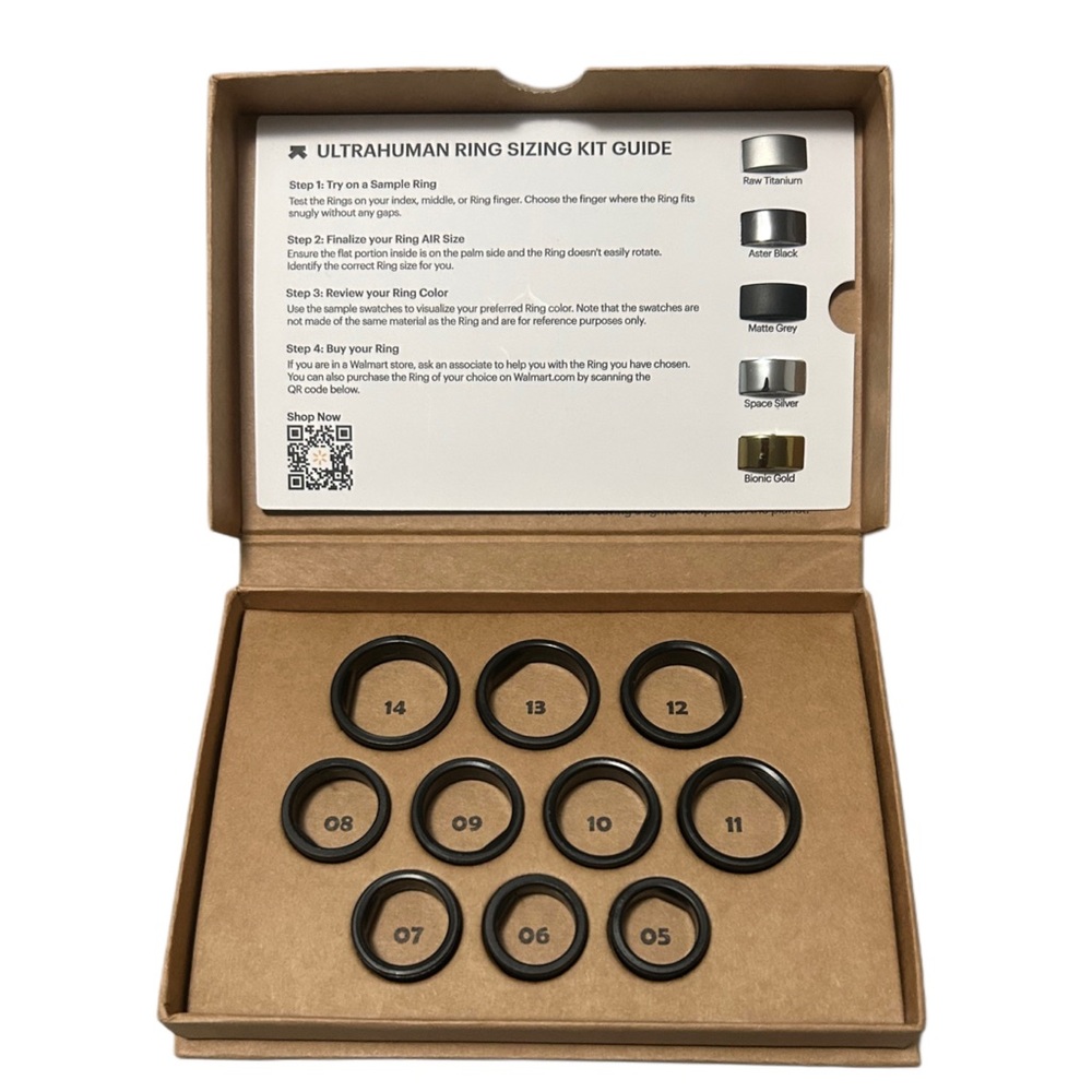 Elegant Black Ring Sizing Kit
